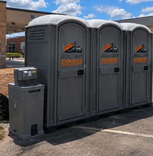 Clean Roll-Off Express portable toilet unit