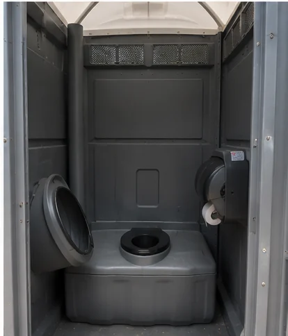 Portable toilet on a Georgia construction site